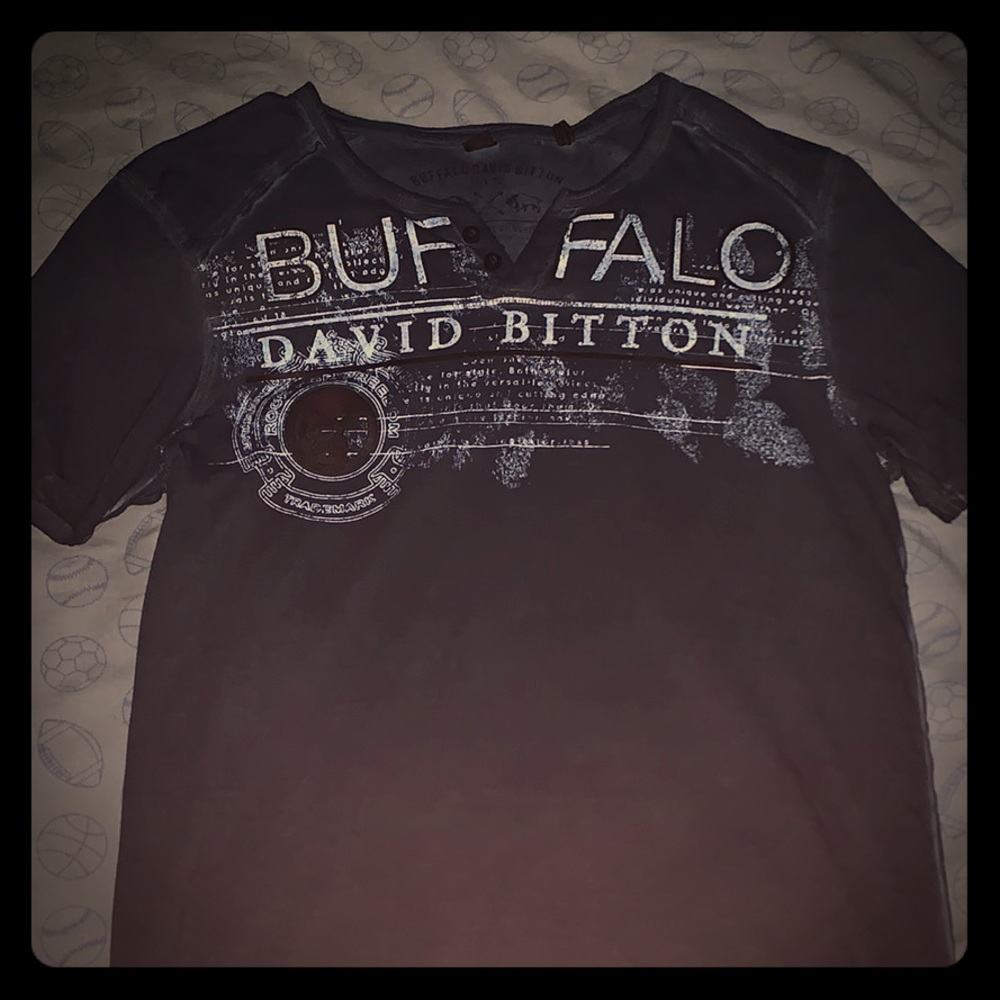 Buffalo David Bitton Buttoned V-Neck